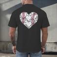 Baseball Heart Love Game Sports Fan Game Day Men's Back Print T-Shirt Baseball Heart Love Game Sports Fan Game Day Men's Back Print T-Shirt