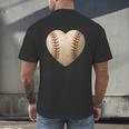 Baseball Heart Shape Valentines Day Love Boys Kids Men Men's Back Print T-Shirt Baseball Heart Shape Valentines Day Love Boys Kids Men Men's Back Print T-Shirt