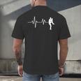 Baseball Heartbeat Pitcher Position Simple Line Art Men's Back Print T-Shirt Baseball Heartbeat Pitcher Position Simple Line Art Men's Back Print T-Shirt