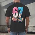Baseball Ice Cream Drip 67 Hands Six Seven Boys Men's Back Print T-Shirt
