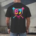 Baseball Ice Cream Drip 67 Meme Six Seven 67th Birthday Men's Back Print T-Shirt Baseball Ice Cream Drip 67 Meme Six Seven 67th Birthday Men's Back Print T-Shirt