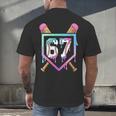 Baseball Ice Cream Drip 67 Player Dabbing Six Seven Boys Men's Back Print T-Shirt