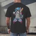 Baseball Ice Cream Drip For Boys And Girls Batter Game Day Men's Back Print T-Shirt