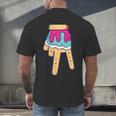 Baseball Ice Cream Drip Home Plate Glove Respect Drip 2 Side Men's Back Print T-Shirt