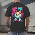Baseball Ice Cream Drip Number 67 Six Seven Meme 67 Men's Back Print T-Shirt Baseball Ice Cream Drip Number 67 Six Seven Meme 67 Men's Back Print T-Shirt