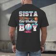 Baseball Ice Cream Drip Sista Of The Birthday Boy Men's Back Print T-Shirt Baseball Ice Cream Drip Sista Of The Birthday Boy Men's Back Print T-Shirt