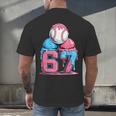 Baseball Ice Cream Drip Six Seven Gen Alpha Meme 67 Men's Back Print T-Shirt Baseball Ice Cream Drip Six Seven Gen Alpha Meme 67 Men's Back Print T-Shirt