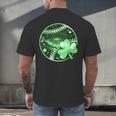 Baseball Irish Shamrock Lucky Clover St Patricks Day Boys Men's Back Print T-Shirt