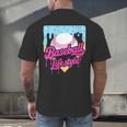 Baseball Life Lifestyle Home Plate Ice Cream Drip Men Boys Men's Back Print T-Shirt