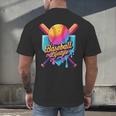 Baseball Lifestyle Drip Icecream Men's Back Print T-Shirt