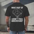 Baseball Math Double Play What Part Of Baseball Game Men's Back Print T-Shirt Baseball Math Double Play What Part Of Baseball Game Men's Back Print T-Shirt