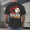 Baseball Nana Baseball Heart Family Matching Men's Back Print T-Shirt