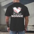 Baseball Nonnie Baseball Heart Men's Back Print T-Shirt Baseball Nonnie Baseball Heart Men's Back Print T-Shirt