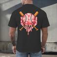 Baseball Pink Camo Ice Cream Youth Boys Girls Men's Back Print T-Shirt Baseball Pink Camo Ice Cream Youth Boys Girls Men's Back Print T-Shirt