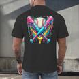 Baseball Player Ice Cream Drip Men's Back Print T-Shirt Baseball Player Ice Cream Drip Men's Back Print T-Shirt
