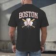 Baseball Shamrock Boston Massachusetts St Patrick’s Day Men's Back Print T-Shirt