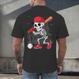Baseball Skeleton Halloween Playing Men's Back Print T-Shirt Baseball Skeleton Halloween Playing Men's Back Print T-Shirt