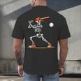Baseball Skeleton Spooky Boys Halloween Baseball Player Men's Back Print T-Shirt