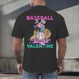 Baseball Is My Valentine Ice Cream Drip Crossed Bats Sport Men's Back Print T-Shirt