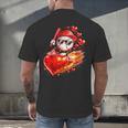 Baseball Valentine's Day Drip Ice Cream Team Men's Back Print T-Shirt