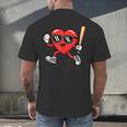 Baseball Valentines Day Heart Boys Sports Love Men's Back Print T-Shirt Baseball Valentines Day Heart Boys Sports Love Men's Back Print T-Shirt
