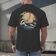 Baseball Waves Ocean Sports Baseball Fans Men's Back Print T-Shirt Baseball Waves Ocean Sports Baseball Fans Men's Back Print T-Shirt
