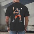 Bigfoot Playing Baseball Boys Kids Men Baseball Player Men's Back Print T-Shirt Bigfoot Playing Baseball Boys Kids Men Baseball Player Men's Back Print T-Shirt
