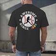 Birthday Baseball Lover 40 Years Old Awesome Since 1986 Men's Back Print T-Shirt