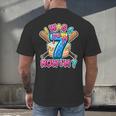 Blue Checkered I Was 6 Now I'm 7 Birthday Cake Baseball Drip Men's Back Print T-Shirt Blue Checkered I Was 6 Now I'm 7 Birthday Cake Baseball Drip Men's Back Print T-Shirt