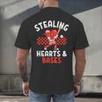 Boys Baseball Valentines Day Stealing Hearts Valentine Kids Men's Back Print T-Shirt Boys Baseball Valentines Day Stealing Hearts Valentine Kids Men's Back Print T-Shirt