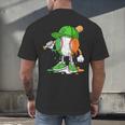 Boys St Patricks Day Irish Flag Kids Baseball Ice Cream Drip Men's Back Print T-Shirt