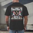 Christmas Baseball Bats Catcher Mitts Holiday Tee Men's Back Print T-Shirt Christmas Baseball Bats Catcher Mitts Holiday Tee Men's Back Print T-Shirt