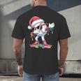 Christmas Baseball Ice Cream Dripping Santa Baseball Drip Men's Back Print T-Shirt Christmas Baseball Ice Cream Dripping Santa Baseball Drip Men's Back Print T-Shirt