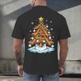 Christmas Baseball Tree Lights Xmas Men's Back Print T-Shirt