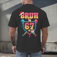 Christmas Gingerbread Bruh 67 Baseball Ice Cream Drip Kids Men's Back Print T-Shirt