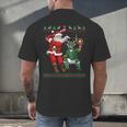 Christmas Santa Baseball Ugly Sweater Men's Back Print T-Shirt Christmas Santa Baseball Ugly Sweater Men's Back Print T-Shirt