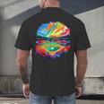 Colorful Baseball Field Home Run Baseball Player Fans Men's Back Print T-Shirt