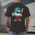 Cool Baseball Drip For Boys Ice Cream Drip Baseball Kids Men's Back Print T-Shirt