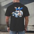 Cool Rabbit Baseball Easter Men Boy Toddler Kid Men's Back Print T-Shirt Cool Rabbit Baseball Easter Men Boy Toddler Kid Men's Back Print T-Shirt