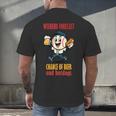 Cute Baseball Fan Weekend Forecast Change Of Beer And Hotdog Men's Back Print T-Shirt Cute Baseball Fan Weekend Forecast Change Of Beer And Hotdog Men's Back Print T-Shirt