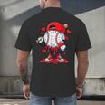Cute Game Day Baseball Ice Cream Drip Valentine Love XOXO Men's Back Print T-Shirt