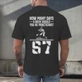 How Many Days A Week 6 7 67 Meme Baseball Humor Men's Back Print T-Shirt How Many Days A Week 6 7 67 Meme Baseball Humor Men's Back Print T-Shirt