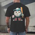 Donut Baseball Hat Ball Bat Cute Sport Toddler Boys Kids Men Men's Back Print T-Shirt