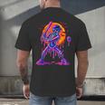 Drip Skeleton Batting Baseball Halloween Men's Back Print T-Shirt