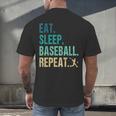 Eat Sleep Baseball Repeat Baseball Player Baseball Men's Back Print T-Shirt Eat Sleep Baseball Repeat Baseball Player Baseball Men's Back Print T-Shirt