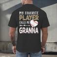 My Favorite Player Calls Me Granna Baseball Leopard Men's Back Print T-Shirt My Favorite Player Calls Me Granna Baseball Leopard Men's Back Print T-Shirt