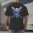 Halloween Baseball Skull Drip Baseball Lifestyle Boy Men Men's Back Print T-Shirt Halloween Baseball Skull Drip Baseball Lifestyle Boy Men Men's Back Print T-Shirt