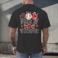 Happy 100 Days Of School Baseball Girls Coquette Bow Teacher Men's Back Print T-Shirt