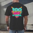 Happy 100 Days Of School Costume Baseball Drip Ice Cream Men's Back Print T-Shirt Happy 100 Days Of School Costume Baseball Drip Ice Cream Men's Back Print T-Shirt