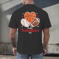 Happy Valentine’s Basketball Football Valentine Baseball Men's Back Print T-Shirt Happy Valentine’s Basketball Football Valentine Baseball Men's Back Print T-Shirt
